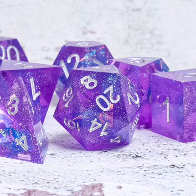 Lichtdurchlässiger purpurroter Harz RPG würfeln praktisches für Tischplatten-Spiel