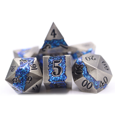Verzinken Sie Legierungs-Metall-RPG-Würfel-handgeschliffenes haltbares für Sammlung