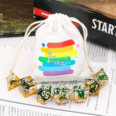 Vielflächige Harz Handcraft der einzigartige RPG-Würfel-Satz für Tischplatten-Spiel