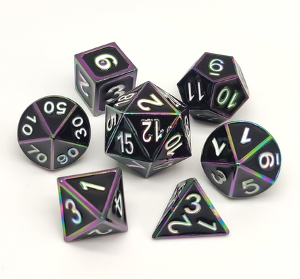 Hand polierte schwarze RPG-Würfel-gesetztes langlebiges Gut für Shadowrun und Pfadfinder