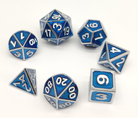 ISO9001 malte RPG-Würfel-Satz-vorzügliches schnitzendes Polyeder-Metallmaterial