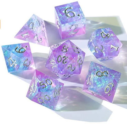 Antiverschleißharz-Unicorn Dice Set Sharp Edges-starkes Vielzweck