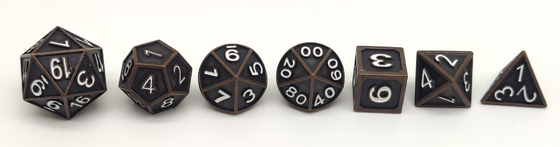 Geruchloses starkes Metallvielflächiger Würfel-Satz, haltbares Metall Mini Dice