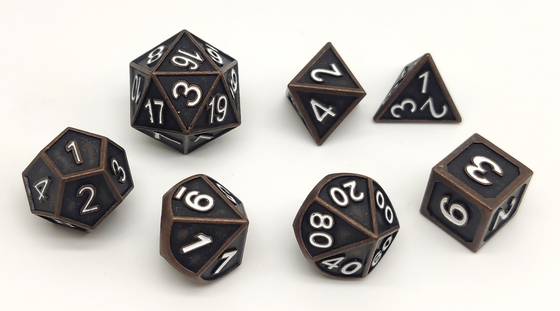 Geruchloses starkes Metallvielflächiger Würfel-Satz, haltbares Metall Mini Dice