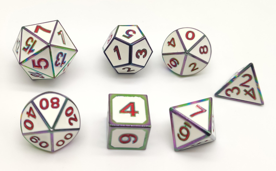 Weißmetall ISO9001 RPG würfeln die gesetzte Hand, die für Hammer und Yahtzee geschnitzt wird