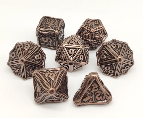 Starker vielflächiger Metall-RPG würfeln ordentliche Grat-das vorzügliche Geschenkbox-Verpacken