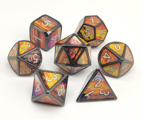 Handcraft Polyeder Mini-RPG-Würfel-Zink-Legierungs-Material für Sammlung
