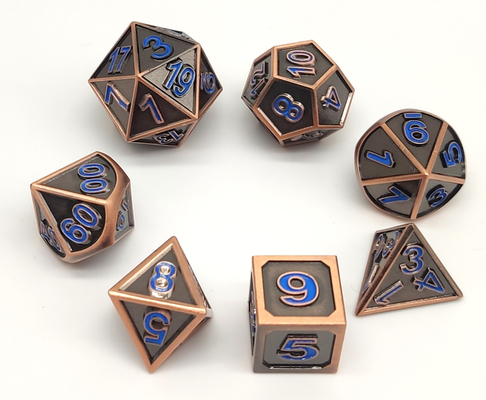 Zink-Legierung DND Mini-RPG würfeln das eingestellte 7 haltbare PC-Polyeder
