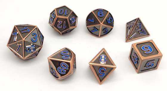 Zink-Legierung DND Mini-RPG würfeln das eingestellte 7 haltbare PC-Polyeder