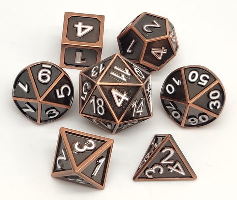 Vielseitige kleine Metallwürfel, geruchloser Mini Polyhedral Dice Set