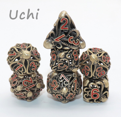 7-teiliger geruchloser Leichtgewichtler Luxus- Metall-Mini Polyhedral Dice Sets