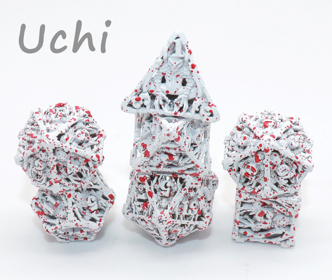 Weißmetall Mini Polyhedral Dice Hand Pouring für Sammlung