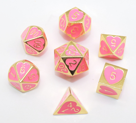 Geruchlose tragbare rosa Metallwürfel, Hand geschnitzte Rollenspiel-Würfel