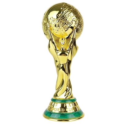 Gold überzog Fußball-Metalltrophäen-Cup-starkes goldenes Farbextrakosten-großes