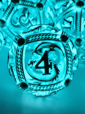 Würfel Spaß RPG DND stellten transparente geführte leuchtende Würfel-Kerker und Drachen ein