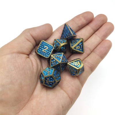 Praktisches Mini-DND-Würfel-Brettspiel, Metallwürfel, feuchtigkeitsbeständig, polyedrisch