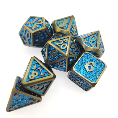 Praktisches Mini-DND-Würfel-Brettspiel, Metallwürfel, feuchtigkeitsbeständig, polyedrisch