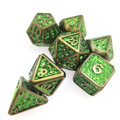 Leichte Mini-RPG-Würfel, RPG-Würfel-Set, Würfelkarte, DND, Metall, polyedrisch