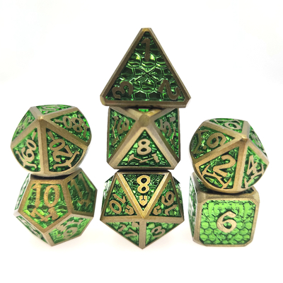 Leichte Mini-RPG-Würfel, RPG-Würfel-Set, Würfelkarte, DND, Metall, polyedrisch