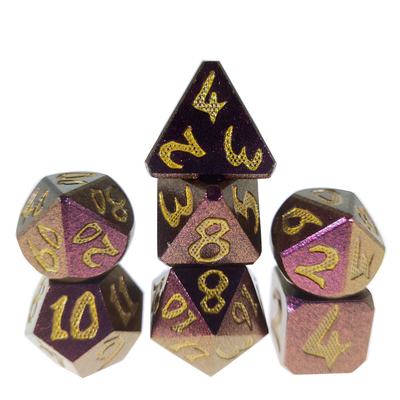 Kartenspiel-RPG-Würfelset ZinkFür Dungeons And Dragons Metall Polyedrisch Schwarz