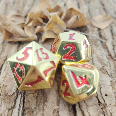 Vielflächiger Würfel-Luxussatz D4, D6, D8, D10, D12, D20 und D% für RPG-Kartenspiele