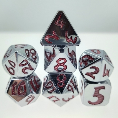 Splitter stellten rote geruchlose leichte multi Funktions-Polyeder-Würfel-Würfel starke 7 PC-Größe 12cm für RPG-Spiel ein