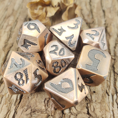 Mini-RPG-Würfel-7-teilige Würfel stellten mehrfunktionales vielflächiges handgefertigtes ungiftiges ein
