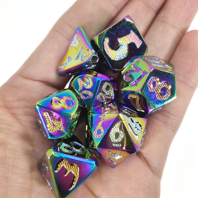 Chip Dice Set Gold 	Kundenspezifische Würfel für Kerker und Drache-vielflächigen Würfel-Satz
