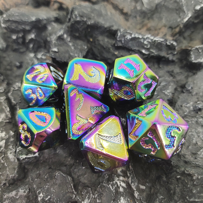 Hand geschnitztes langlebiges Gut für Savage World Polyhedral Changing Dice-tragbare Antiverschleißwürfel