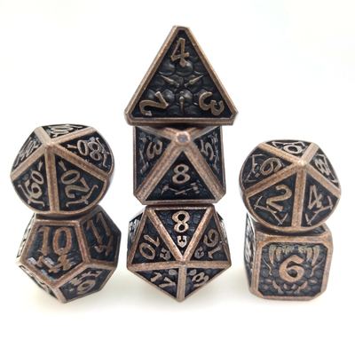 GST Mehrzweck-Mini-RPG-Würfel, vergoldetes polyedrisches Würfelset, einzigartiges taktiles Spielerlebnis, schwarz