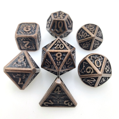 GST Mehrzweck-Mini-RPG-Würfel, vergoldetes polyedrisches Würfelset, einzigartiges taktiles Spielerlebnis, schwarz