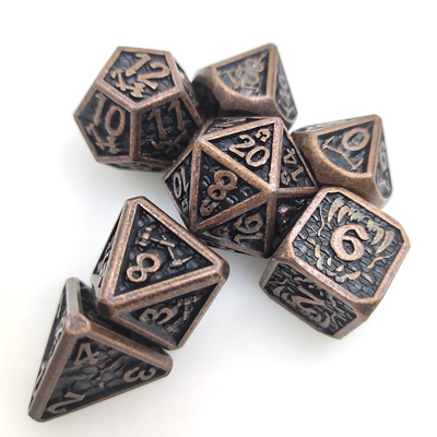 GST Mehrzweck-Mini-RPG-Würfel, vergoldetes polyedrisches Würfelset, einzigartiges taktiles Spielerlebnis, schwarz