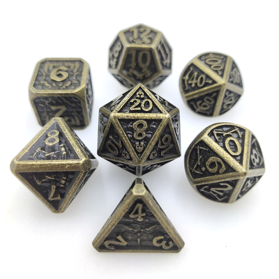 Würfeln haltbarer Metallpokemon RPG scharfes praktisches Tischplatten-Spiel-vielflächige schwarze Würfel