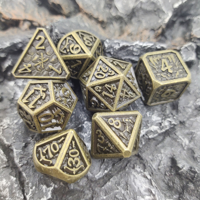 Brettspiel DND Praktisches Tabletop-Gaming-Würfelset Polyedrisch Schwarz Cuprum Mehrzweck