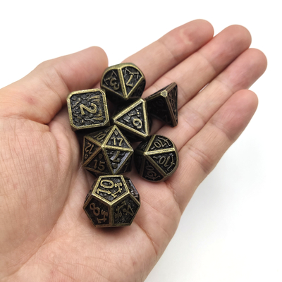 Brettspiel-Karten-RPG würfeln leichte einzigartige Metallwürfel einstellte Cuprum