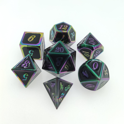 Robustes, tragbares Anti-Verschleiß-Würfelset für Dungeons And Dragons, vergoldet, polyedrisch