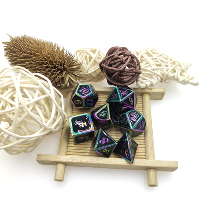 Robustes, tragbares Anti-Verschleiß-Würfelset für Dungeons And Dragons, vergoldet, polyedrisch