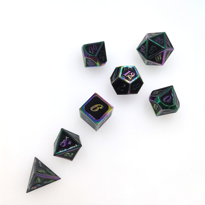 Würfelset Gold für Dungeons And Dragons Polyedrisch Schillernde praktische Beschichtung Scharf