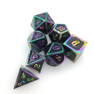 Würfelset Gold für Dungeons And Dragons Polyedrisch Schillernde praktische Beschichtung Scharf