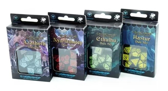 Modisches RPG-Spiel Würfel-Set 20mm Schwarzer Hintergrund Farbmuster