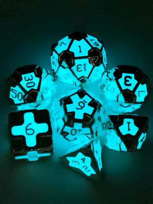 Dragon And Dungeon LED Leuchtende Würfel ABS Plastik RPG Spiele Knopf Batterie 3V