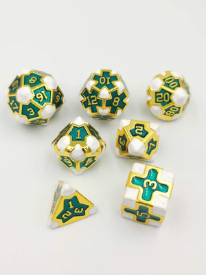 Barock 7 Stück Polyeder Spieldatz Set Metall Scharfe Kante Für RPG
