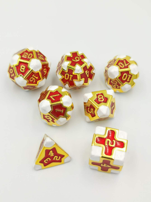 Barock 7 Stück Polyeder Spieldatz Set Metall Scharfe Kante Für RPG
