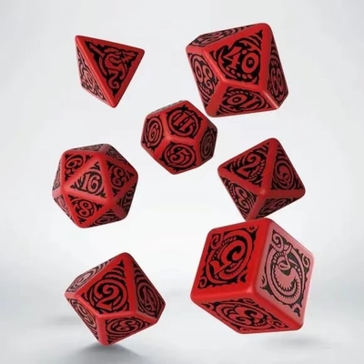 Modisches RPG-Spiel Würfel-Set 20mm Schwarzer Hintergrund Farbmuster