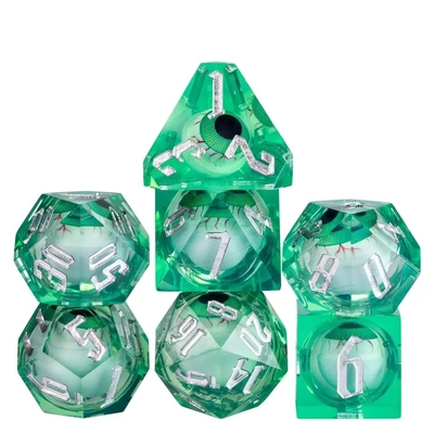 16mm Vollpolygraphische Würfel Bewegt Dungeons And Dragons Blutgeschoss Blaue Augen Würfel Set für die Rolle