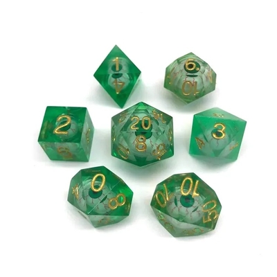 16mm Vollpolygraphische Würfel Bewegt Dungeons And Dragons Blutgeschoss Blaue Augen Würfel Set für die Rolle