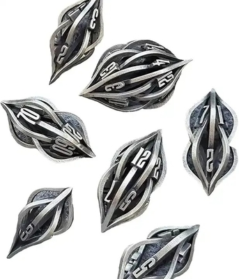 3D-Druck Cthulhu Hohlmetall Würfel 7 Stück Set Dragon und Dungeon DND RPG