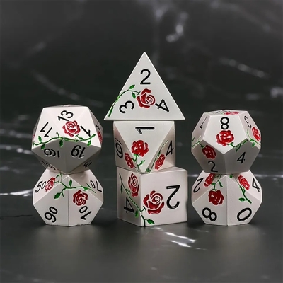 Gravierte HD-Dosen Rote Rose Elektroplattierte Silbermetall-Dosen Für RPG-Spiel