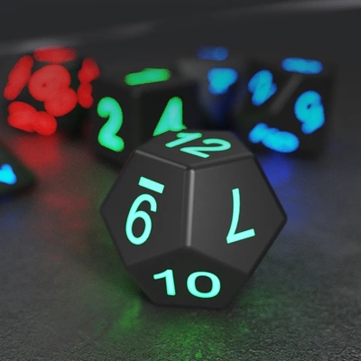 DND Board Polyeder Würfel Erwachsenenspiel Zaubertrick Pixel Elektronische Leuchte LED Würfel