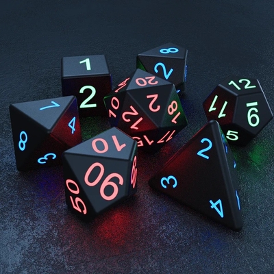 DND Board Polyeder Würfel Erwachsenenspiel Zaubertrick Pixel Elektronische Leuchte LED Würfel